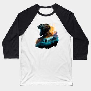 Soldier watercolor print Baseball T-Shirt